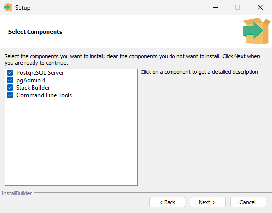 PostgreSQL components