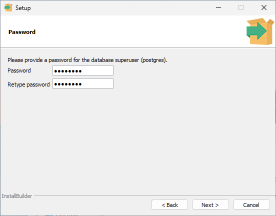 PostgreSQL password