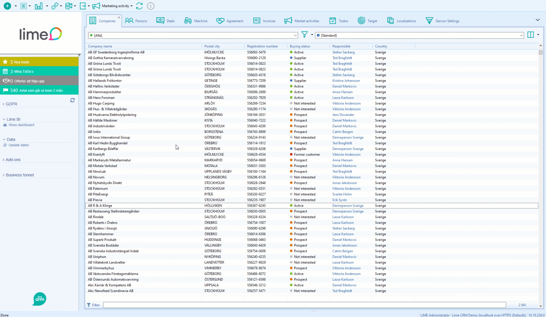 Lime BI Desktop client